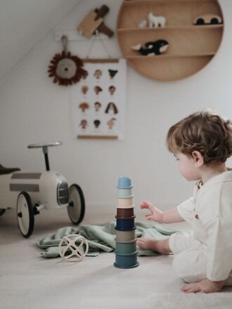 Mushie Stacking Cups Forrest