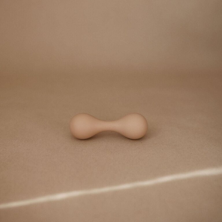 Mushie Rattle toy Silicone-Natural