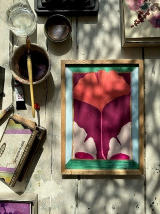 Tinystories GINGKO ORANGE-Fine art print A4