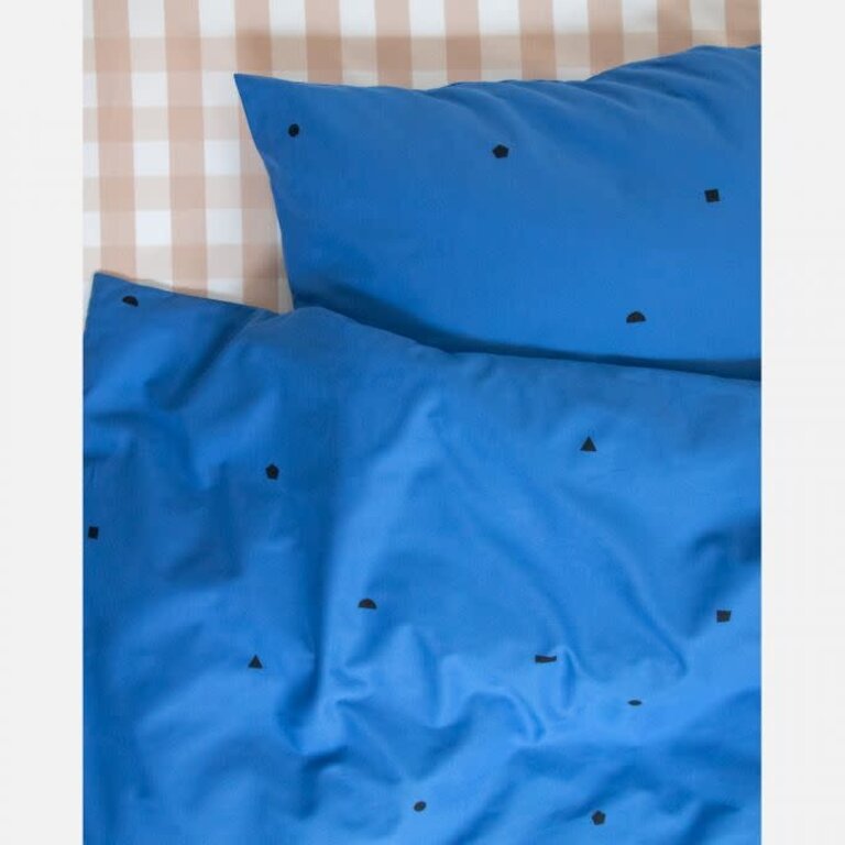 Studio Ditte Dekbedovertrek Speelse blokjes kobalt blauw