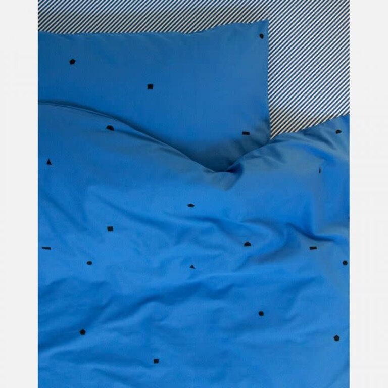 Studio Ditte Dekbedovertrek Speelse blokjes kobalt blauw