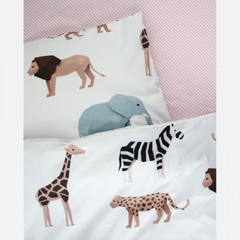 Studio Ditte Hoeslaken Streepjes Lichtroze