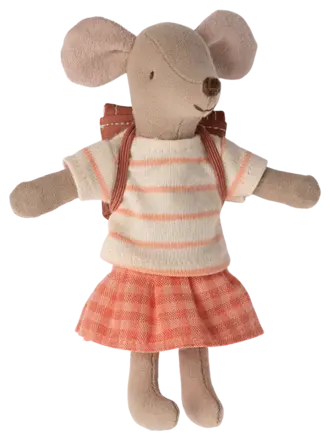 Maileg Tricycle mouse, Big sister, Coral