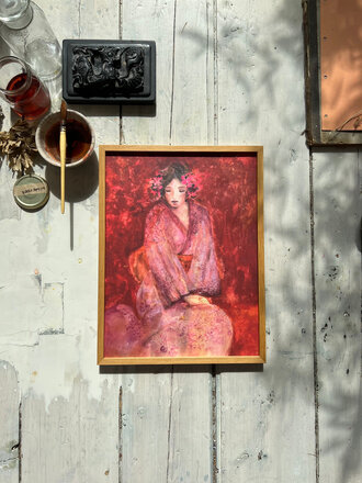 Tinystories Fleurs Japonaises-Fine art print 30x40cm