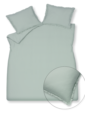 Vandyck Dekbedovertrek Pure 83 Ruffle, Pearl blue Vandyck Dekbedovertrek Pure 83 Ruffle, Pearl blue