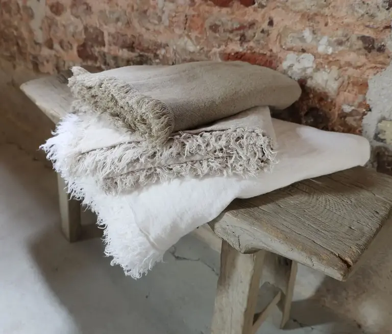 Passion For Linen Josephine-Natural Plaid 135x265cm