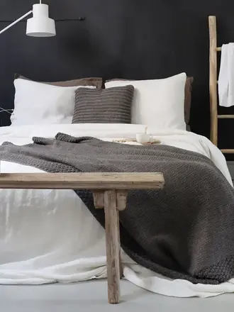 Passion For Linen Aberdeen-Dark Brown Plaid 140x240cm