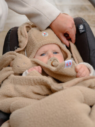 Lodger Speendoekje Bunny Teddy fleece-Beige