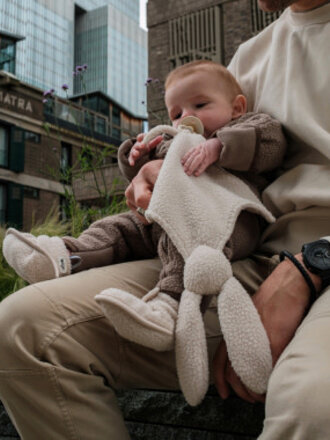 Lodger Speendoekje Bunny Teddy fleece-Birch