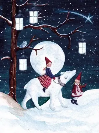 Luminae Postcard-Polar Children Luminae Postcard-Polar Children