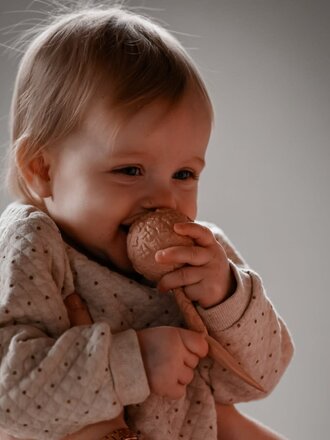 Natruba Rattle/Teether/Bath Toy Butterfly-Rose