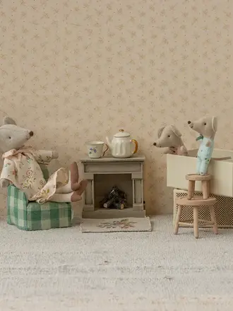 Maileg Twins, baby mice in matchbox