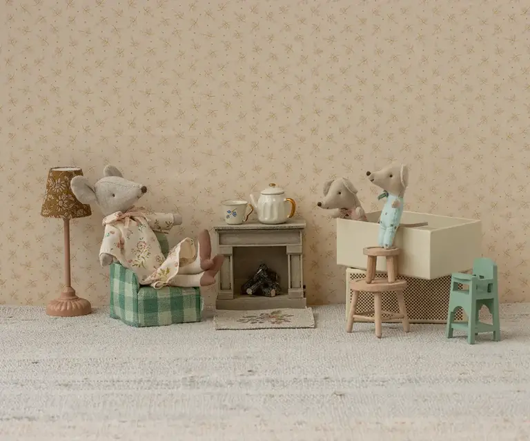 Maileg Twins, baby mice in matchbox