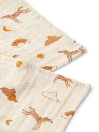 Liewood Lewis muslin cloth 2-pack Dream/Ercru