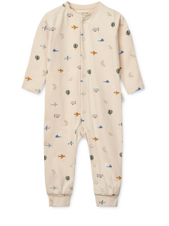 Liewood Birk Printed Pyjamas Jumpsuit Aviator/Ecru Liewood Birk Printed Pyjamas Jumpsuit Aviator/Ecru
