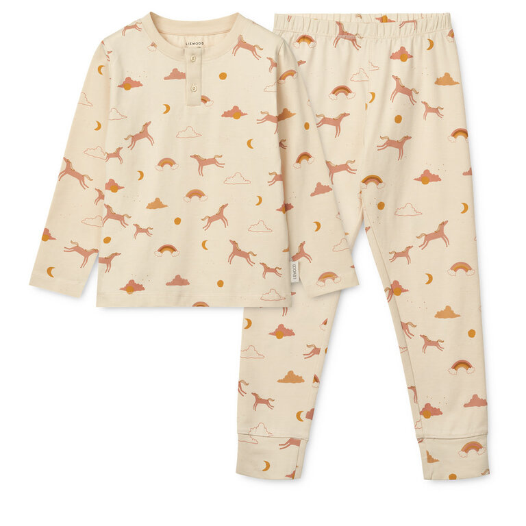 Liewood Wilhelm Printed Pyjamas Set Dream/Ecru
