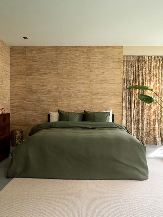 Kayori Dekbedovertrek Erimo Katoen Donkergroen Kayori Dekbedovertrek Erimo Katoen Donkergroen