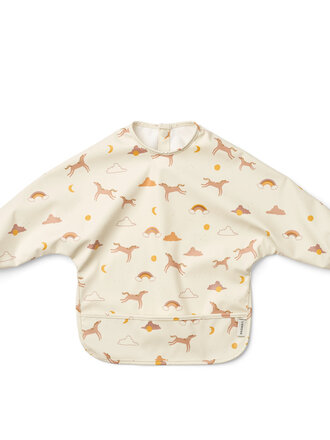 Liewood Merle Printed Cape Bib Dream/Ecru