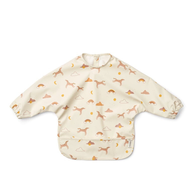 Liewood Merle Printed Cape Bib Dream/Ecru