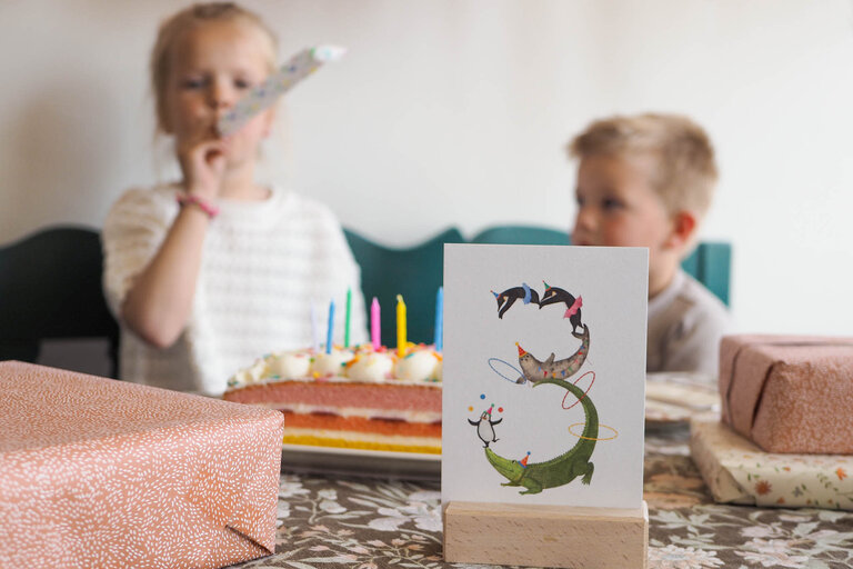 Getekenddoorzusje Cijferkaart 3 A6