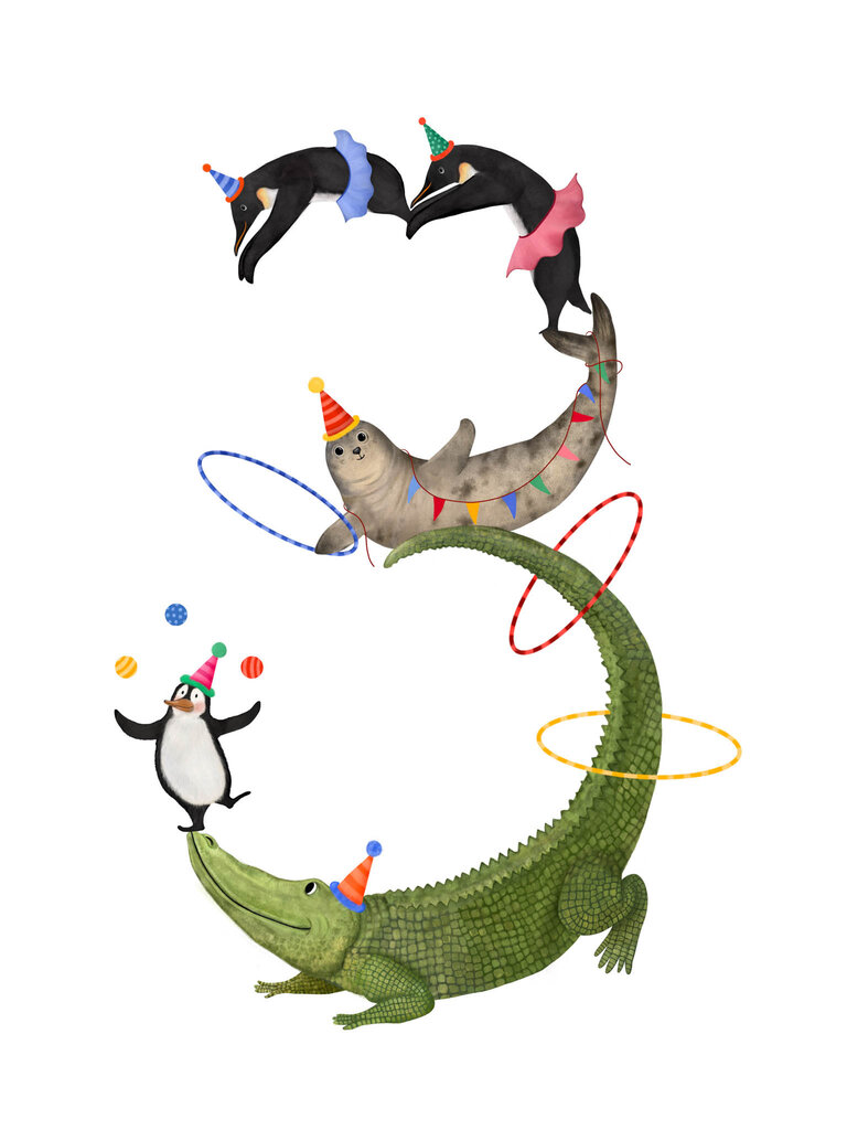 Getekenddoorzusje Cijferkaart 3 A6