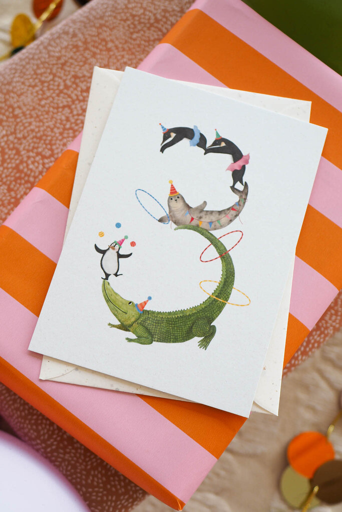 Getekenddoorzusje Cijferkaart 3 A6