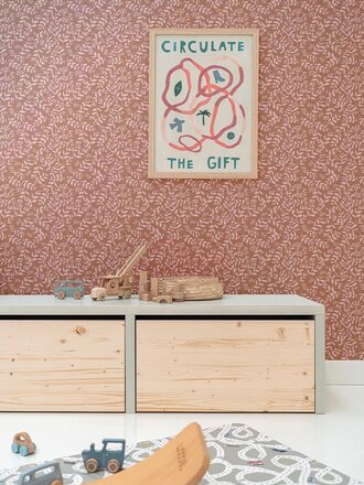 Bibelotte Behang Flora choco Bibelotte Behang Flora choco