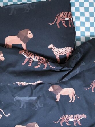 Studio Ditte Dekbedovertrek Big Cats donker