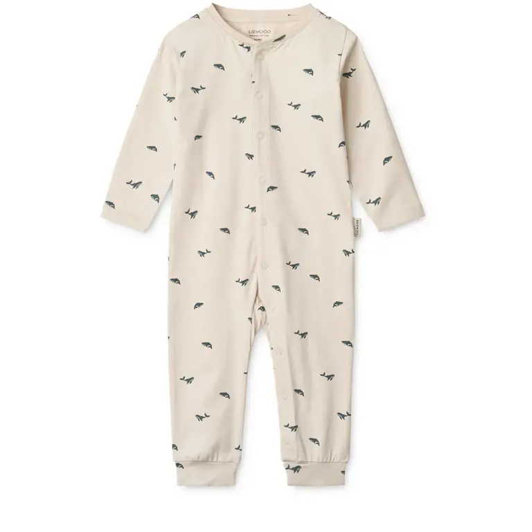 Liewood Birk Printed Pyjamas Jumpsuit Mini whale/Sandy