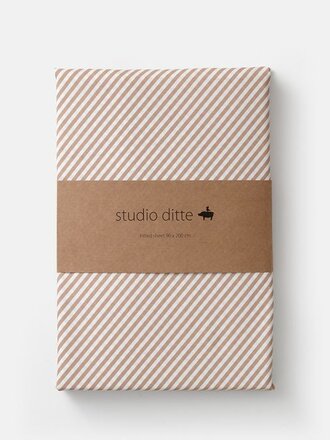 Studio Ditte Hoeslaken Streepjes toffee