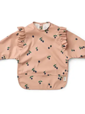 Liewood Merle Ruffle cape bib Berry pale