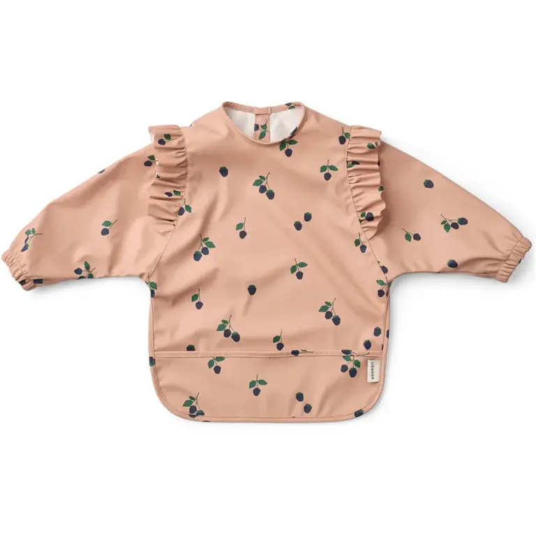 Liewood Merle Ruffle cape bib Berry pale