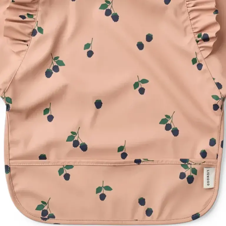 Liewood Merle Ruffle cape bib Berry pale