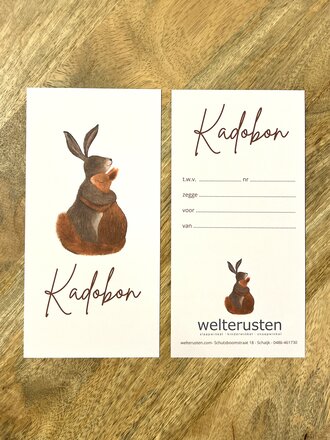 Welterusten Kadobon €100,- Welterusten Kadobon €100,-