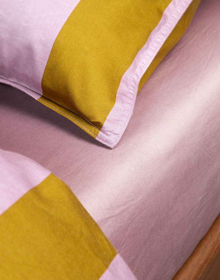 Essenza Minte Stripe Duvet cover Pale purple