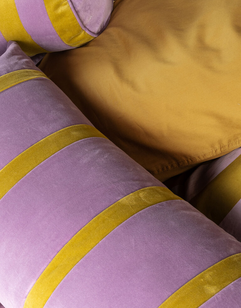 Essenza Minte Stripe Duvet cover Pale purple