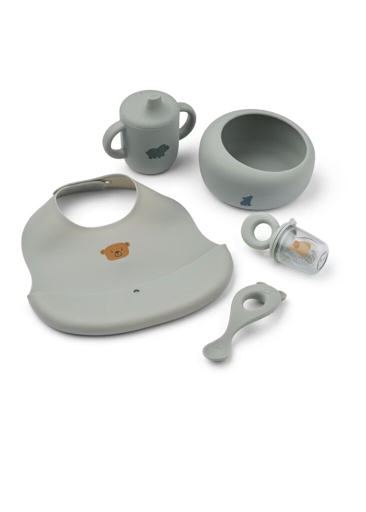 Liewood Mileah baby mealtime Dove Blue