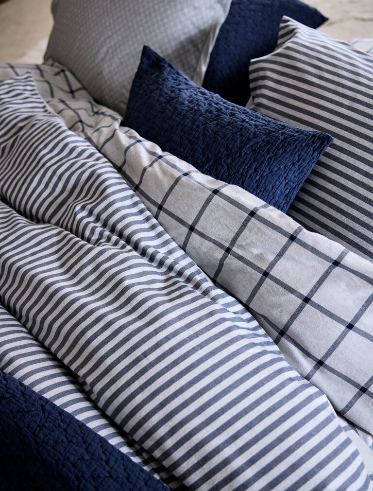 Vandyck Dekbedovertrek Flanel Glasgow-Blue Ink