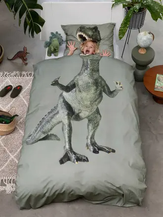 Snurk Dekbedovertrek Dino Green Snurk Dekbedovertrek Dino Green