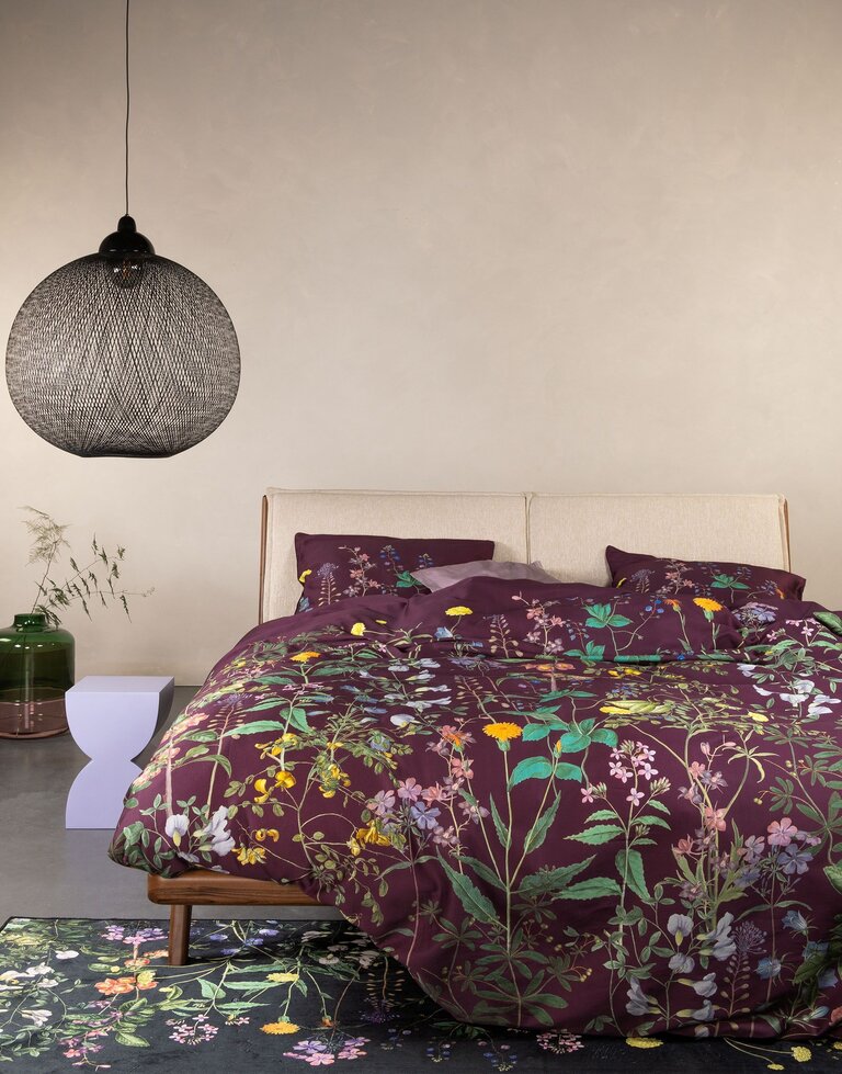 Essenza Augustina duvet cover Mauve wine