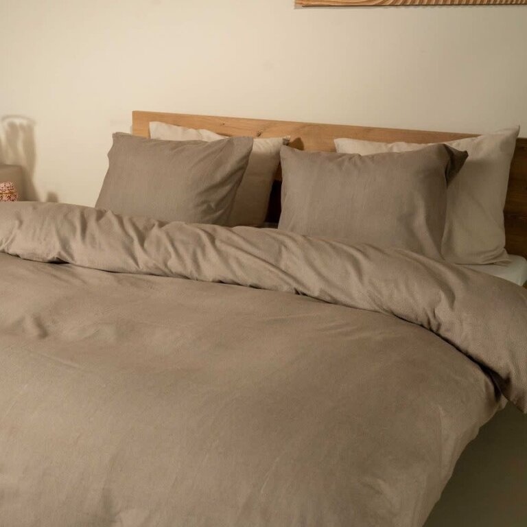 Kayori Dekbedovertrek Susa Flanel Mokka