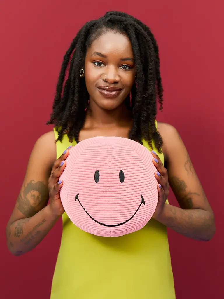 Bon Ton Toys Smiley ECO Corduroy 23 cm Bubblegum Pink