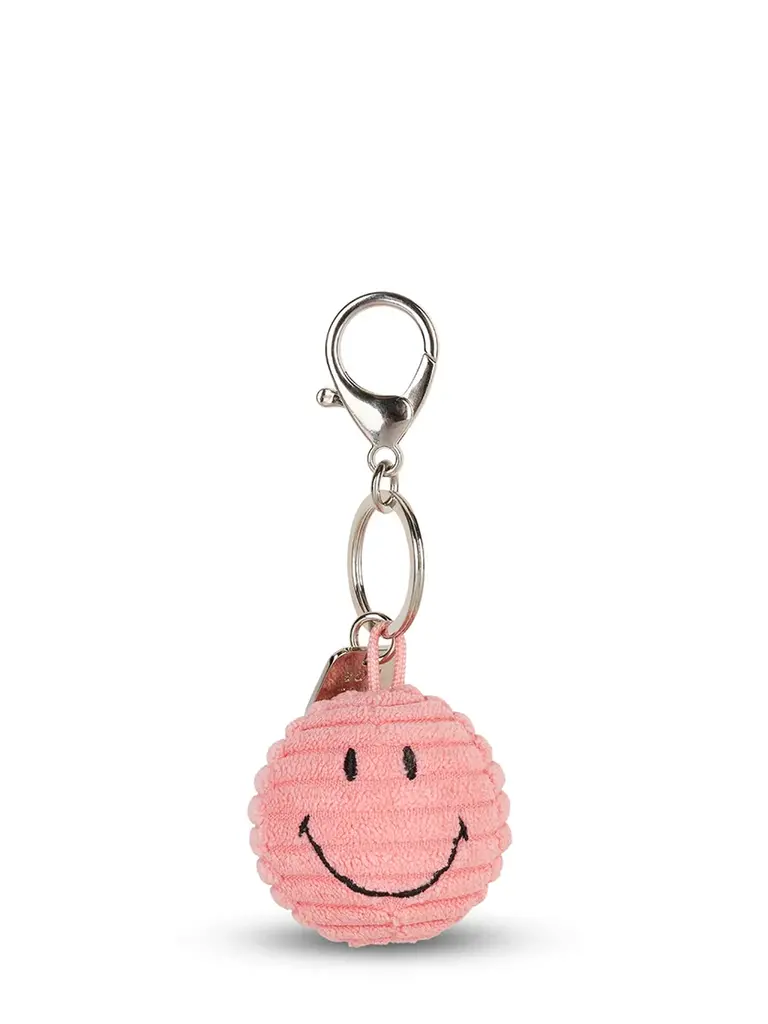 Bon Ton Toys Smiley Keychain ECO Corduroy 4,5 cm Bubblegum Pink