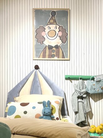 Bibelotte Behang Gestreept biscuit Bibelotte Behang Gestreept biscuit