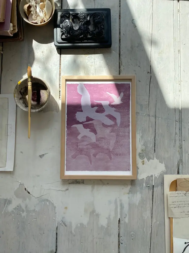 Tinystories PURPLE SKY-Fine art print