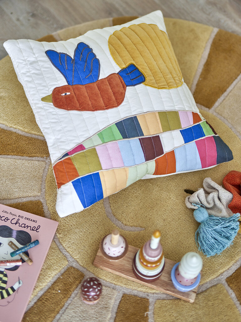 Bloomingville Colorine Cushion, Nature,  Cotton