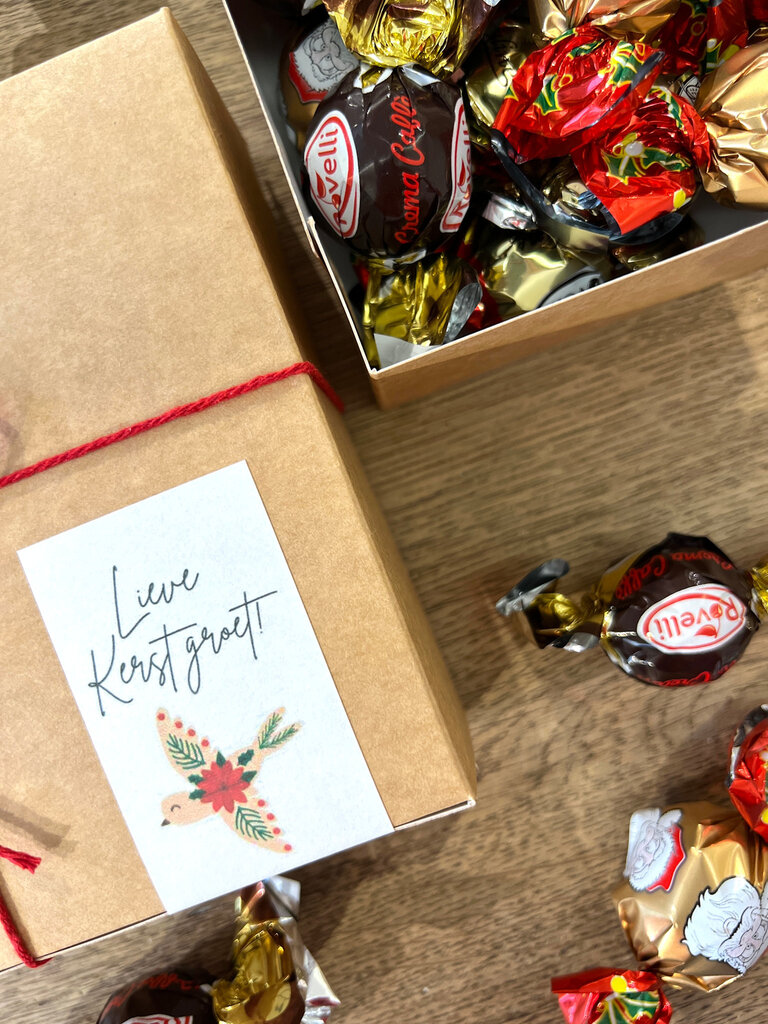 Zoet Doosje met Kerstbonbon Mix 13x13