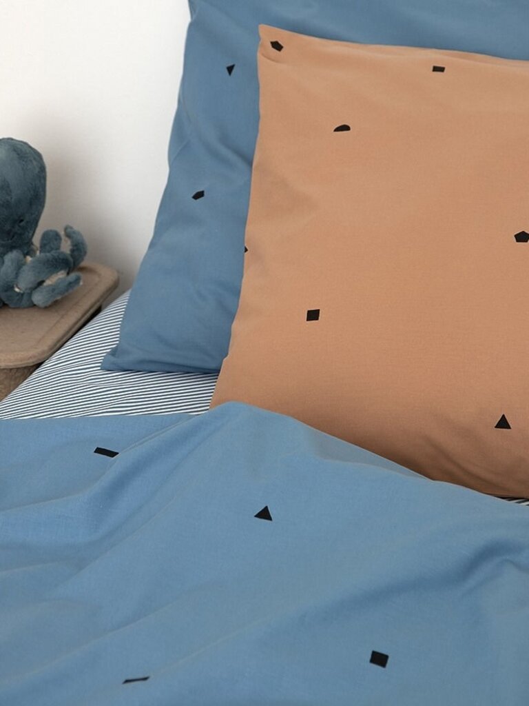 Studio Ditte Dekbedovertrek Speelse blokjes denim