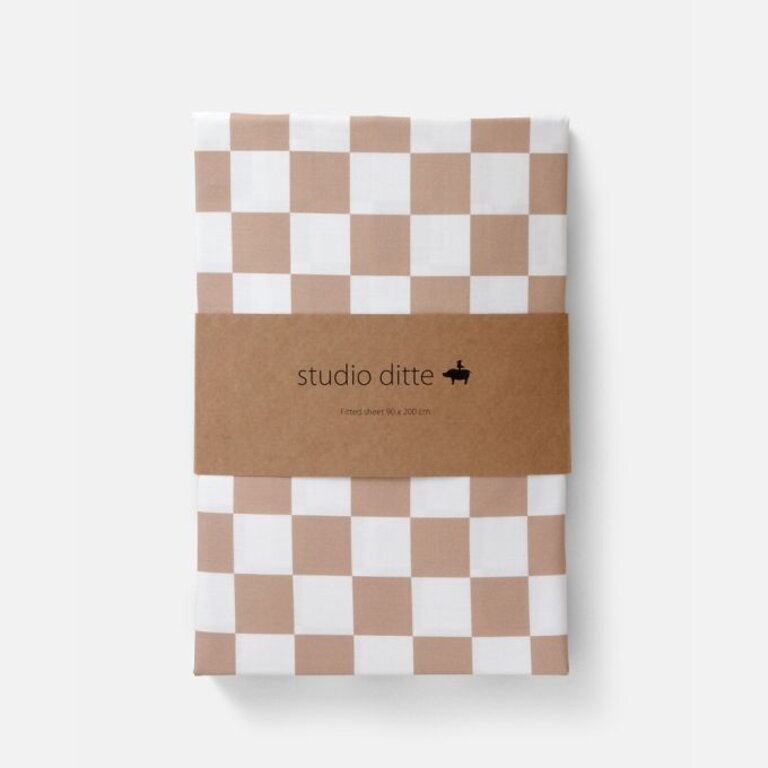 Studio Ditte Hoeslaken Blokjes toffee