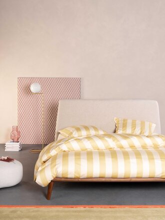 Essenza Minte Stripe Duvet cover Yellow straw Vanilla